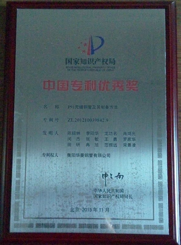 中國專利優(yōu)秀獎